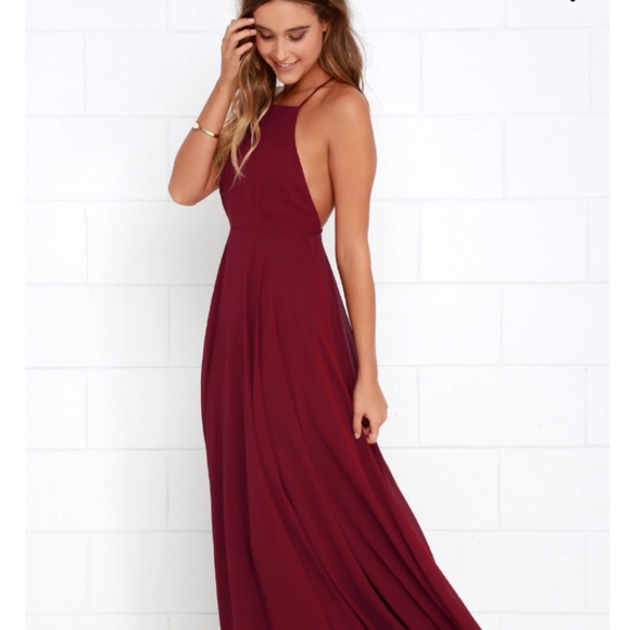 Lulus Dresses & Skirts - Mythical Kind of Love Wine Red Maxi Dress